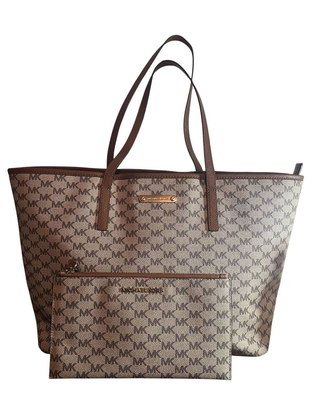 MK23. Michael Kors Emry Large Signature Tote Bag w/matching pouch